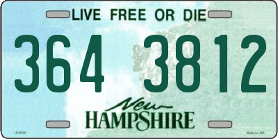 NH license plate 3643812