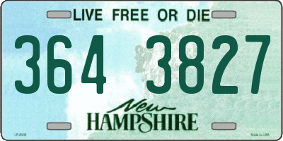 NH license plate 3643827
