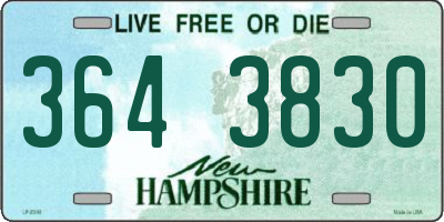 NH license plate 3643830