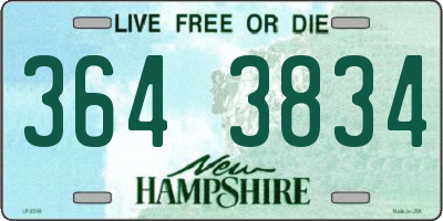 NH license plate 3643834