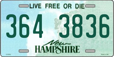 NH license plate 3643836