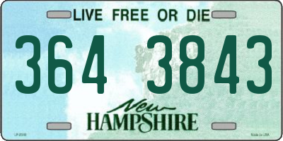 NH license plate 3643843