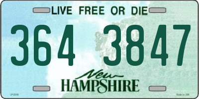 NH license plate 3643847