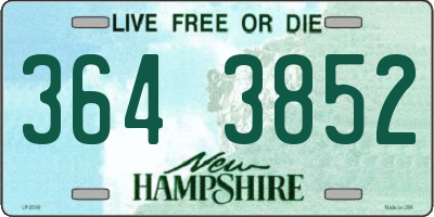 NH license plate 3643852