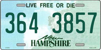 NH license plate 3643857