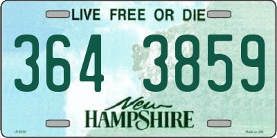 NH license plate 3643859