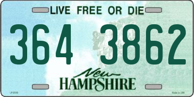 NH license plate 3643862