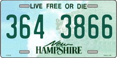 NH license plate 3643866