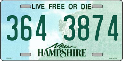 NH license plate 3643874