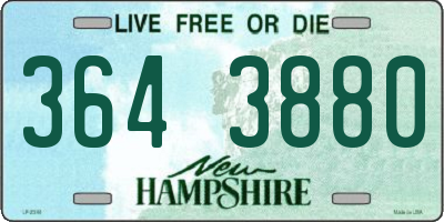 NH license plate 3643880