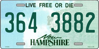 NH license plate 3643882