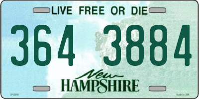 NH license plate 3643884