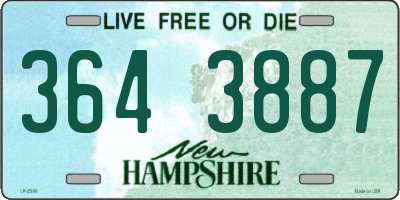 NH license plate 3643887