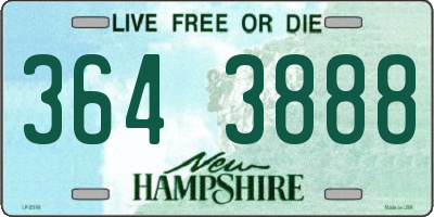 NH license plate 3643888
