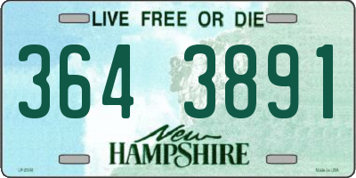 NH license plate 3643891