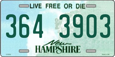 NH license plate 3643903