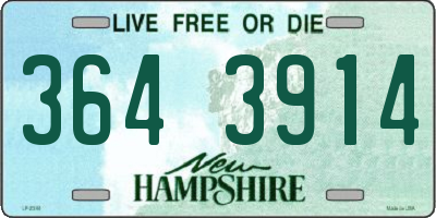 NH license plate 3643914