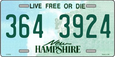NH license plate 3643924
