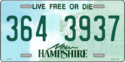 NH license plate 3643937