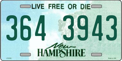 NH license plate 3643943