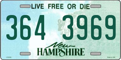 NH license plate 3643969