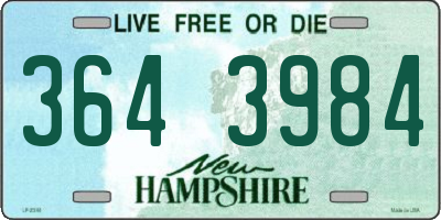 NH license plate 3643984