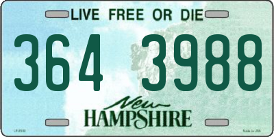 NH license plate 3643988
