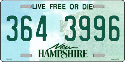 NH license plate 3643996