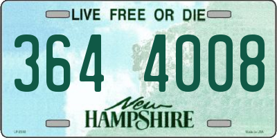 NH license plate 3644008