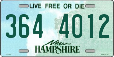 NH license plate 3644012