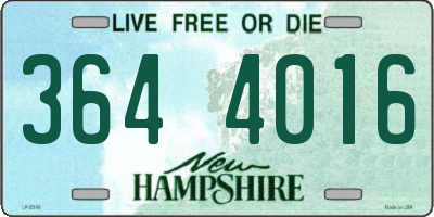 NH license plate 3644016