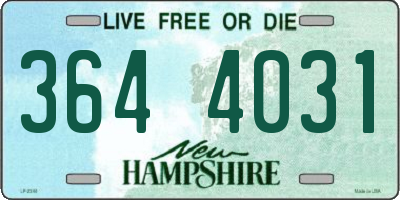 NH license plate 3644031