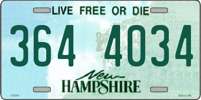 NH license plate 3644034