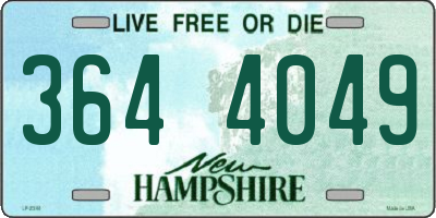 NH license plate 3644049