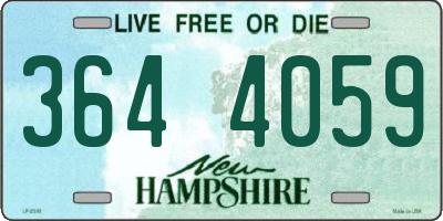 NH license plate 3644059