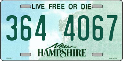 NH license plate 3644067