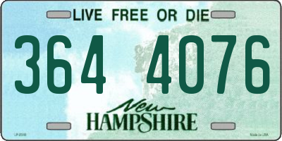 NH license plate 3644076