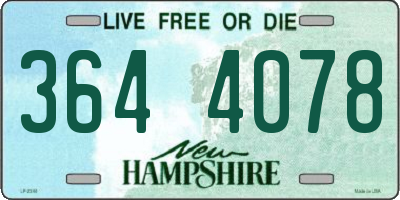 NH license plate 3644078