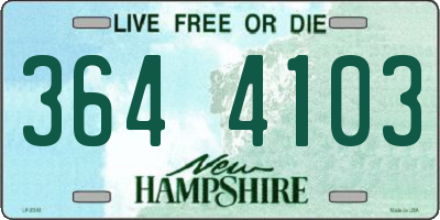 NH license plate 3644103