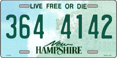 NH license plate 3644142
