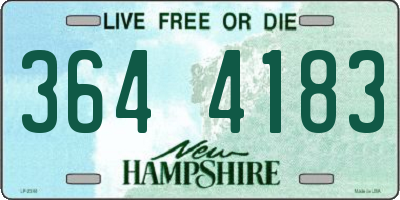 NH license plate 3644183