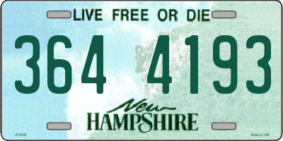 NH license plate 3644193