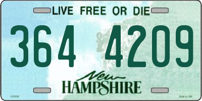 NH license plate 3644209