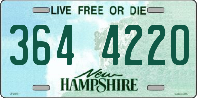 NH license plate 3644220