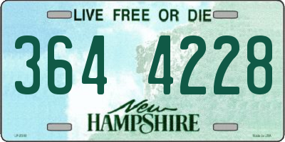 NH license plate 3644228