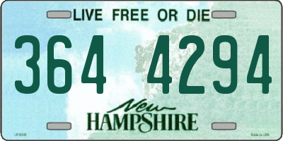 NH license plate 3644294