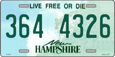 NH license plate 3644326
