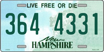 NH license plate 3644331