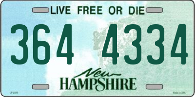 NH license plate 3644334