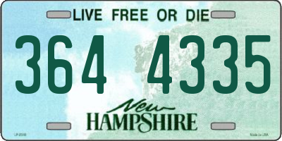NH license plate 3644335